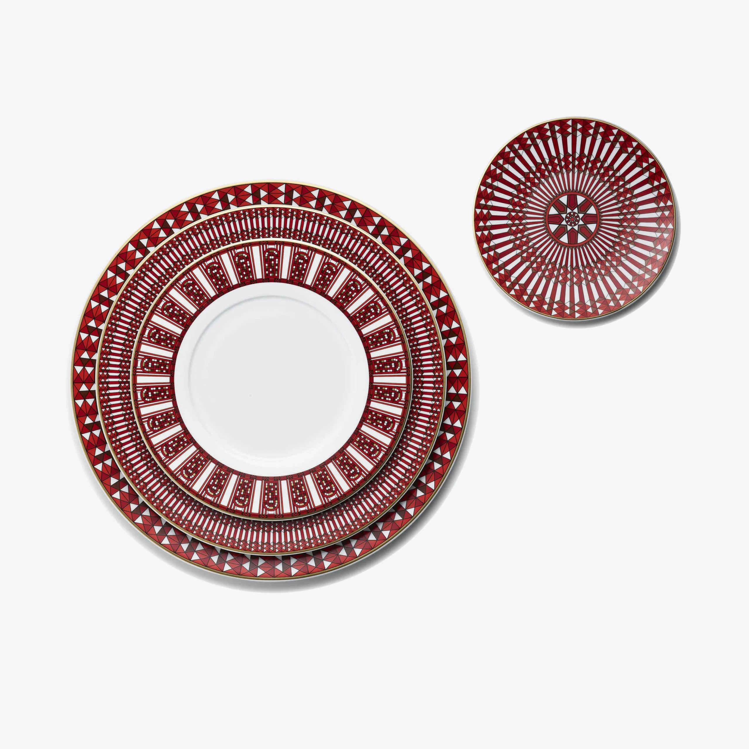 Assiettes Arcadia Rouges | Baccarat France