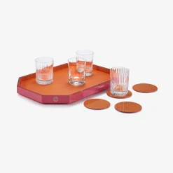 Plateau Octogone M & Dessous De Verre X4 & Coffret Gobelets 4 Eléments | Baccarat France