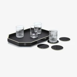 Plateau Octogone M & Dessous De Verre X4 & Coffret Gobelets 4 Eléments | Baccarat France