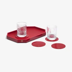 Plateau Octogone S & Dessous De Verre X4 & Gobelets Harmonie | Baccarat France