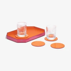 Plateau Octogone S & Dessous De Verre X4 & Gobelets Harmonie | Baccarat France
