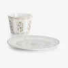 Timbale & Assiette Arcadia Or Et Platine | Baccarat France